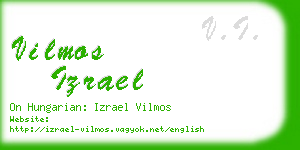 vilmos izrael business card